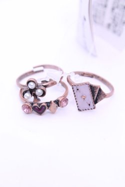 画像1: axes femme / トランプ三連リング  ブロンズ O-26-01-12-2076-AX-AC-OW-OS