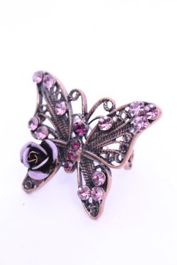 画像1: axes femme / ねこ＆ストーンリング  シルバー O-26-01-12-2086-AX-AC-OW-OS