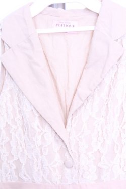 画像2: axes femme / ショールカラーチュールワンピース  生成り×ベージュ O-26-01-12-2012-AX-OP-IG-OS