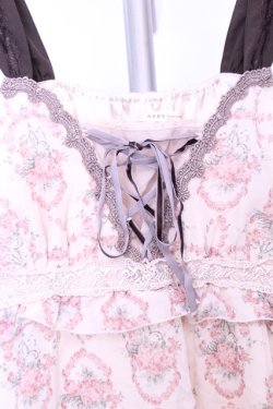 画像2: axes femme / ローズリースシフォンワンピース  アイボリー×ブラウン O-26-01-12-2019-AX-OP-IG-OS