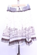 画像1: axes femme / 繊細街柄スカート M アイボリー×ブラウン O-26-01-12-2021-AX-SK-IG-ZT543 (1)
