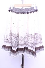 画像3: axes femme / 繊細街柄スカート M アイボリー×ブラウン O-26-01-12-2021-AX-SK-IG-ZT543 (3)
