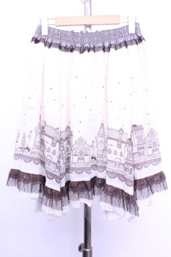 画像3: axes femme / 繊細街柄スカート M アイボリー×ブラウン O-26-01-12-2021-AX-SK-IG-OS