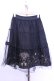 画像1: axes femme / 刺繍チュールスカート M クロ O-26-01-12-2023-AX-SK-IG-OS (1)