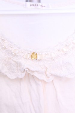 画像2: axes femme / コットンレース使いインナー  アイボリー O-26-01-12-2025-AX-TO-IG-OS