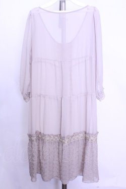 画像3: axes femme / 裾刺繍シフォンワンピース  ベージュ O-26-01-12-2026-AX-OP-IG-OS