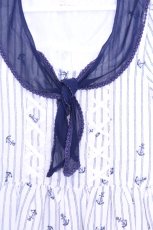 画像2: axes femme / イカリ柄スカーフ風チュニック M シロ×ネイビー O-26-01-12-2003-AX-OP-IG-ZT545 (2)