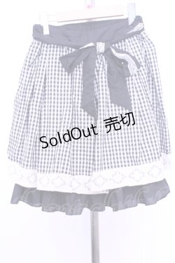 画像1: axes femme / ギンガムチェックスカート  クロ×アイボリー O-26-01-12-2028-AX-SK-IG-ZT0114G