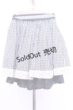 画像3: axes femme / ギンガムチェックスカート  クロ×アイボリー O-26-01-12-2028-AX-SK-IG-ZT0114G