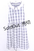 axes femme Kawaii / ギンガムチェックワンピース M ネイビー×シロ O-26-01-12-2029-AX-OP-IG-OS