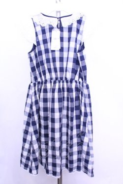 画像3: axes femme kawaii / ギンガムチェックワンピース M ネイビー×シロ O-26-01-12-2029-AX-OP-IG-OS
