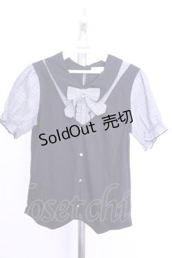 画像1: axes femme POETIQUE / チェック切替ドッキングプルオーバー  クロ×グレー O-26-01-12-2030-AX-TO-IG-OS