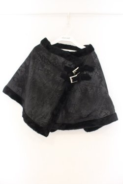 画像1: h.naoto Blood / 英字ptケープ  ブラック O-26-01-12-087-HN-CO-OW-OS