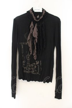 画像1: STEAM / カットオフフリルカットソー  ブラック O-26-01-12-090-HN-TO-OW-OS