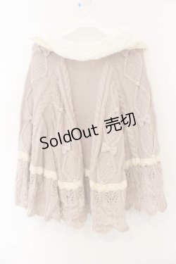 画像3: axes femme / ファーティペ付ニットポンチョ  ピンク O-26-01-12-011-AX-CO-IG-OS