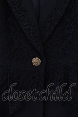 画像2: axes femme / レース重ねクラシックコート M ブラック O-26-01-12-016-AX-CO-IG-OS