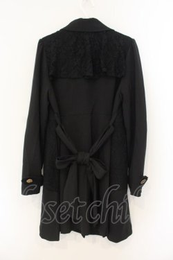 画像3: axes femme / レース重ねクラシックコート M ブラック O-26-01-12-016-AX-CO-IG-OS