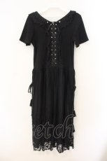 画像2: axes femme / 裾チュール刺繍ワンピース M クロ O-26-01-12-022-AX-OP-IG-ZT541 (2)