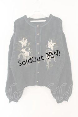 画像1: axes femme / アールヌーヴォー刺繍カーデ  グリーン O-26-01-12-030-AX-TO-IG-OS