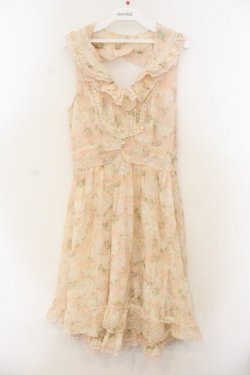 画像1: axes femme / 襟取り外しホルター風ワンピース  ピンク×オフシロ O-26-01-13-033-AX-OP-IG-OS