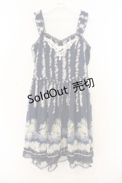 画像1: axes femme / バラストライプパネルワンピース  ネイビー O-26-01-13-034-AX-OP-IG-OS