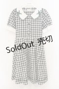 axes femme POETIQUE / フラワー刺繍ギンガムワンピース  クロ×シロ O-26-01-13-037-AX-OP-IG-ZT537