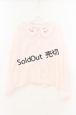 画像1: LIZ LISA / ベリーブーケ刺繍ブラウス  ピンク O-26-01-13-038-LO-BL-IG-OS