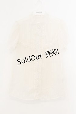 画像1: axes femme / ボウタイ付フィルムドビーブラウス  オフシロ O-26-01-13-045-AX-BL-IG-ZT537