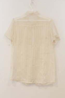 画像2: axes femme / ボウタイ付フィルムドビーブラウス  オフシロ O-26-01-13-045-AX-BL-IG-OS