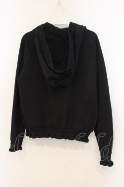 画像2: axes femme / レース配色パーカー  クロ O-26-01-13-051-AX-TO-IG-OS