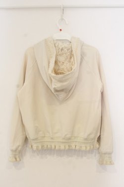 画像2: axes femme / レース配色パーカー  生成り O-26-01-13-052-AX-TO-IG-OS