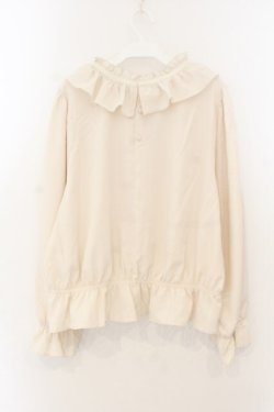 画像2: m petit by misako / フリルペプラムブラウス 4L アイボリー O-26-01-13-054-LO-BL-IG-OS