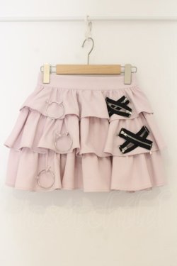 画像1: Jamieエーエヌケー / ジップモチーフティアードスカパン  ピンク O-26-01-13-064-0-PA-IG-OS