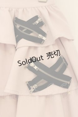 画像2: Jamieエーエヌケー / ジップモチーフティアードスカパン  ピンク O-26-01-13-064-0-PA-IG-OS