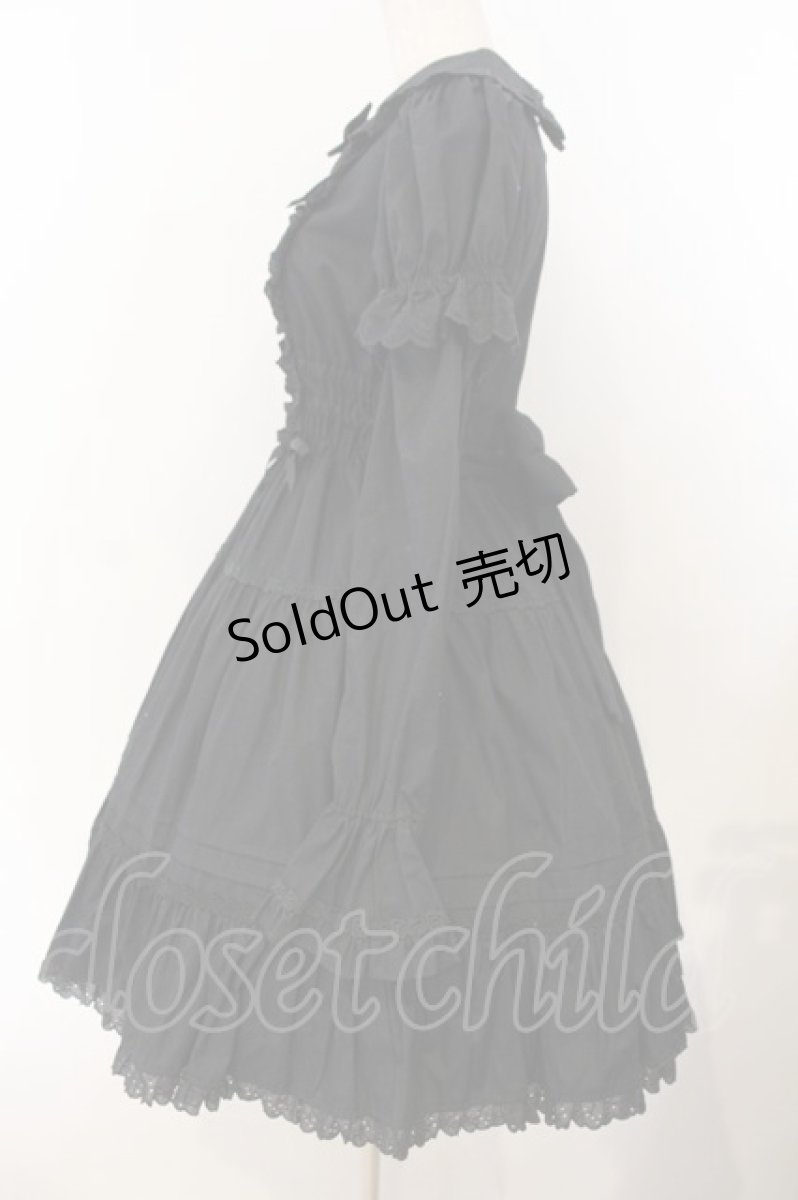 画像4: Cornet / ハートレース付け袖ワンピース  クロ O-26-01-13-006-LO-OP-IG-OS (4)