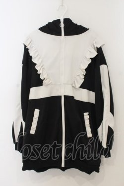 画像1: NOEMIE / ねこ耳配色切替ゲームブルゾン  クロ×シロ O-26-01-13-069-LO-JA-IG-OS