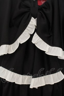 画像2: Jamieエーエヌケー / リボン風ケープワンピース  クロ×シロ O-26-01-13-070-0-OP-IG-OS