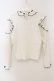 画像2: NOEMIE / オープンショルダーレースプチ ハイカットソー  シロ×クロ O-26-01-13-071-LO-TO-IG-OS (2)