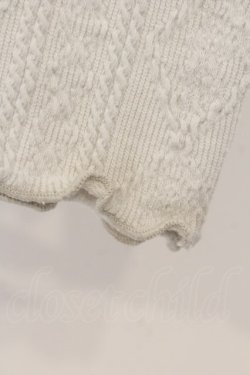 画像2: NOEMIE / ダブルリボンケーブルジャガードカットソー  ライトグレー×シロ O-26-01-13-075-LO-TO-IG-OS