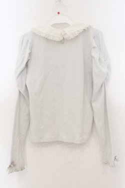 画像3: NOEMIE / ダブルリボンケーブルジャガードカットソー  ライトグレー×シロ O-26-01-13-075-LO-TO-IG-OS