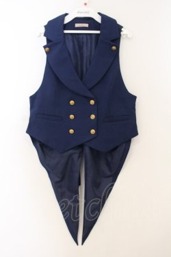 画像1: Amavel / Historical Butlerベスト  ネイビー O-26-01-13-079-CA-JA-IG-OS