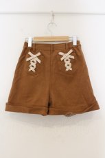 画像2: Secret Honey / レースアップ起毛ショートパンツ  ブラウン O-26-01-13-080-CA-PA-IG-ZT537 (2)