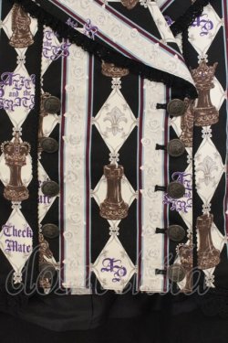 画像2: ALICE and the PIRATES / Misty Night Royal game柄ベスト  クロ O-26-01-13-085-PA-TO-IG-OS