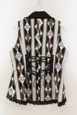 画像4: ALICE and the PIRATES / Misty Night Royal game柄ベスト  クロ O-26-01-13-085-PA-TO-IG-OS