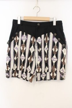 画像1: ALICE and the PIRATES / Misty Night Royal game柄パンツ  クロ O-26-01-13-087-PA-PA-IG-OS