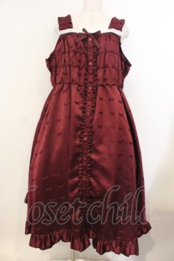 画像1: Cherirulu Chocola / TT*MINリボンジャンパースカート 4L ワイン O-26-01-13-009-0-OP-IG-OS