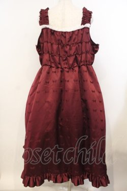 画像3: Cherirulu Chocola / TT*MINリボンジャンパースカート 4L ワイン O-26-01-13-009-0-OP-IG-OS