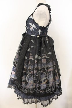 画像4: August Maiden / カルーセルジャンパースカート柄 M クロ×ネイビー O-26-01-13-010-0-OP-IG-OS