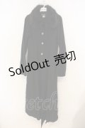 h.naoto Blood / 刺繍入りロングコート  ブラック O-26-01-13-013-HN-CO-OW-OS