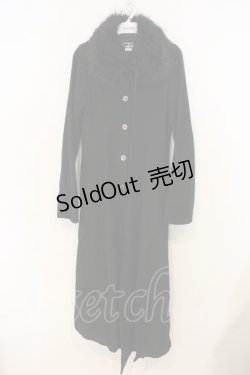 画像1: h.naoto Blood / 刺繍入りロングコート  ブラック O-26-01-13-013-HN-CO-OW-OS